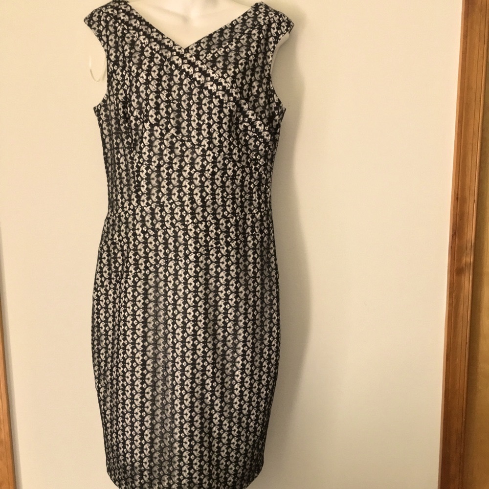 Sangria Black Laced Overlay Stunning Dress NWOT